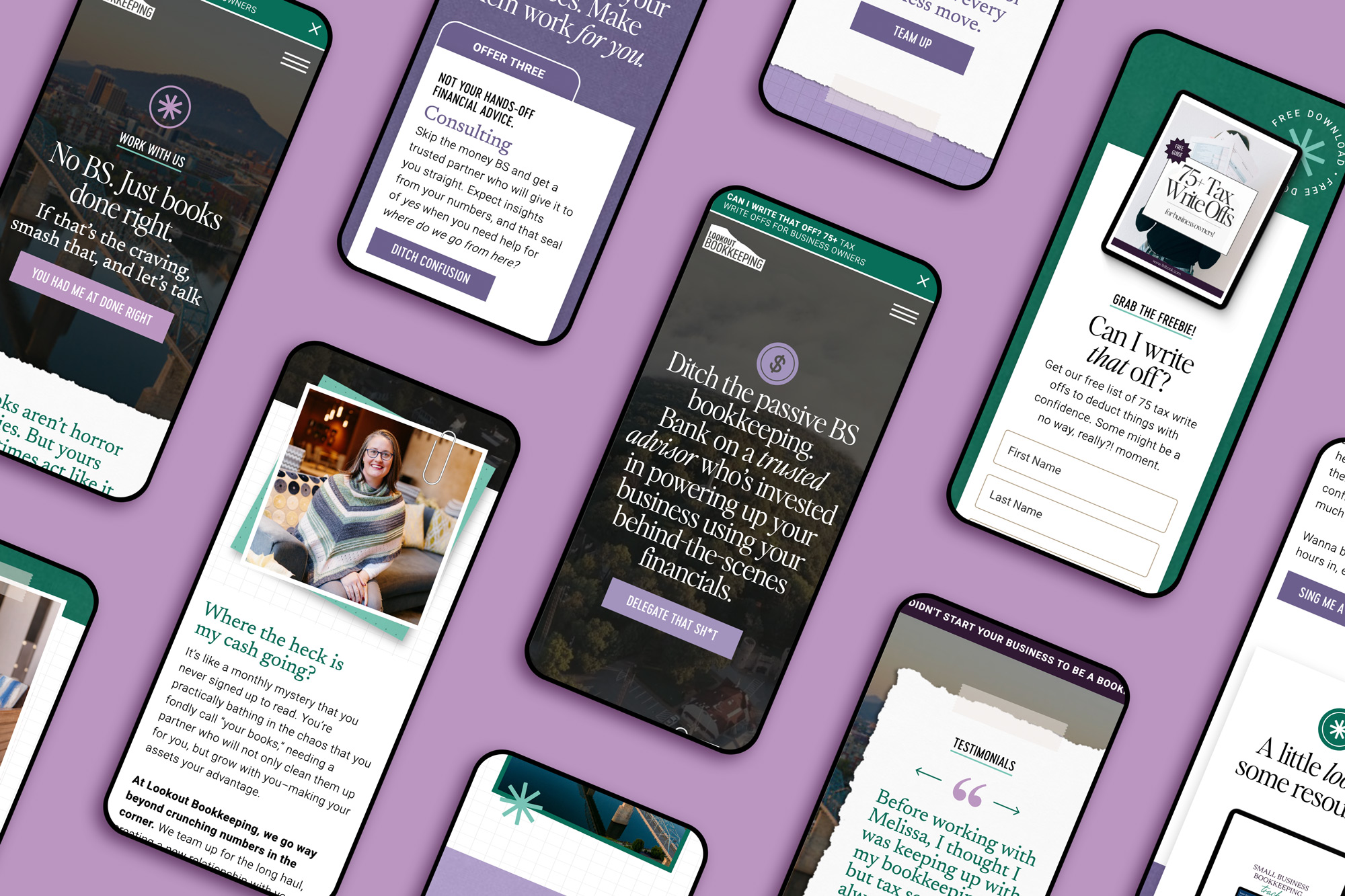 Modern Showit Website Design in Mobile View - Create & Wander